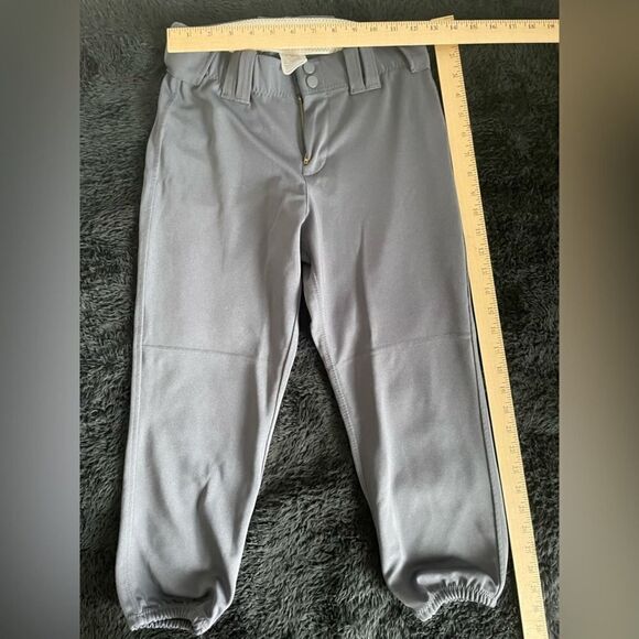 Intensity Team Fastpitch Belted Softball Pants Gray Adult Small Pockets - Picture 1 of 4